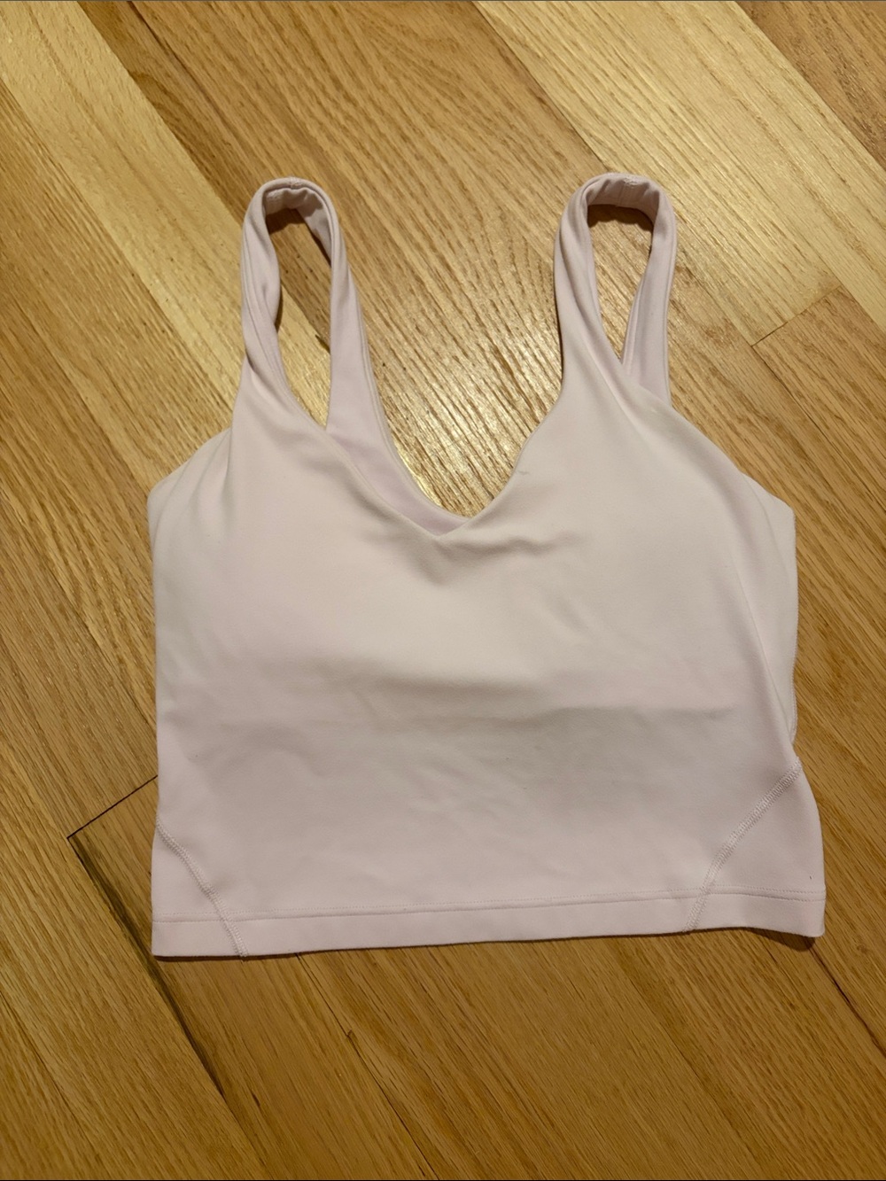 lululemon athletica Pale Pink V-Neck Sports Bralette